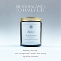 Candle rebalance, York Aromatics, Clary Sage, French Lavender and Rose Geranium.