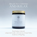 Candle jar , soy wax himalayan Cedarwood, Lavender, Lemon Verbena and Ylang Ylang. Pure essential oils aromatherapy.